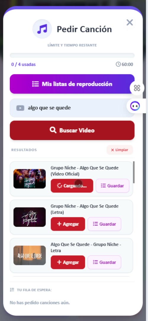 Pedir canción en el celular